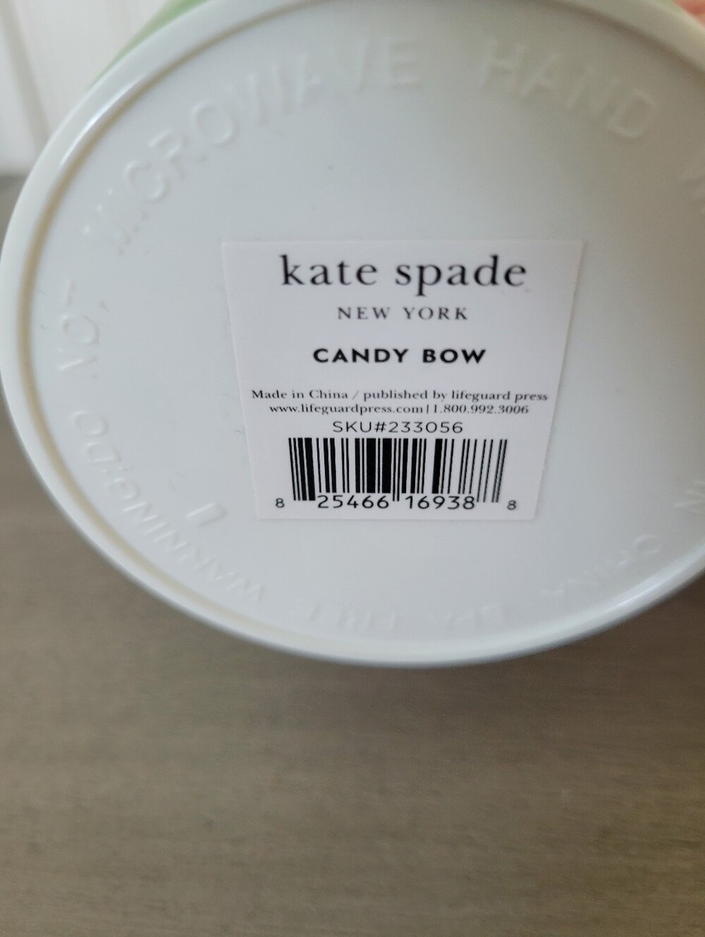 Kate Spade White Tumbler with Red and Pink Bow Design NWT - Picture 4 of 5